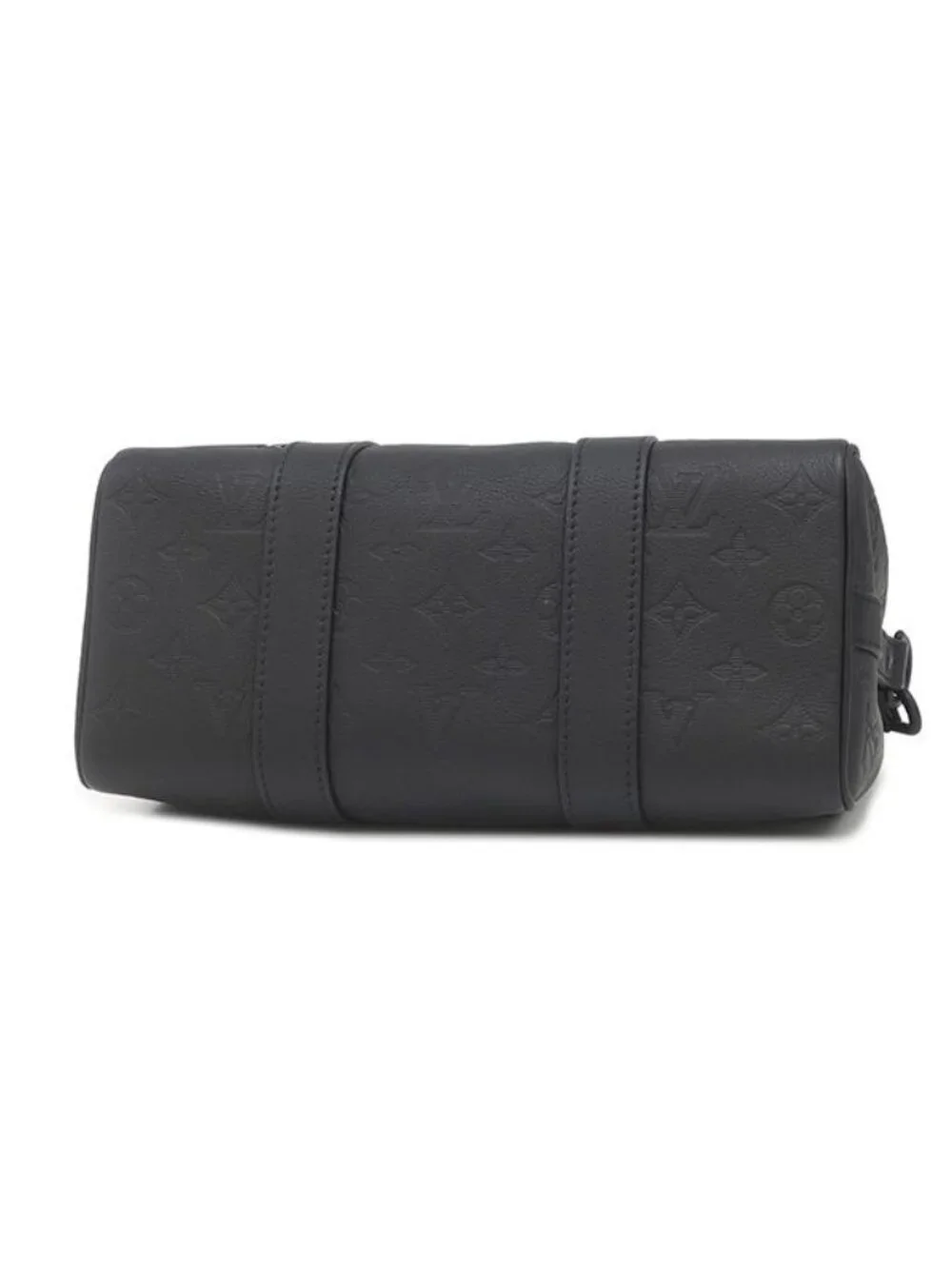 Louis Vuitton Shoulder Bag City Keepall Leather Monogram Shadow Noir Black